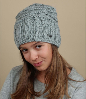 Grey girls beanie Tara sloppy girls heather grey